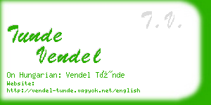 tunde vendel business card